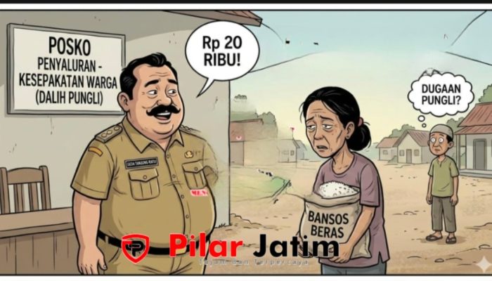 Bantuan Pangan Diduga Dipungli, Warga Desa Sepanjang Tebus Beras 5 Kg Rp20 Ribu