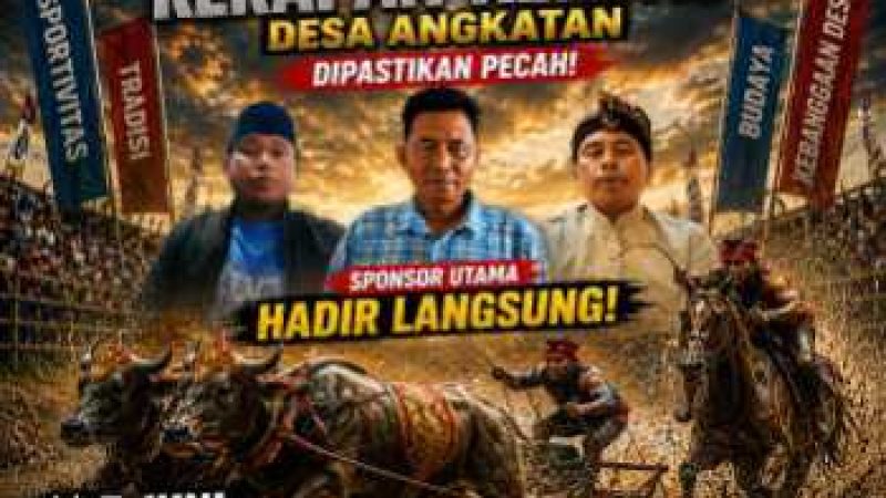 Final Kerapan Kerbau Desa Angkatan Makin Bergengsi, Tiga Sponsor Utama Turun Tangan