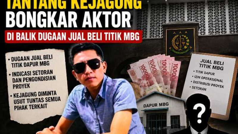 Jual Beli Titik Dapur MBG Mengemuka, LSM Bidik Desak Kejagung Telusuri Peran Slamet Ariyadi