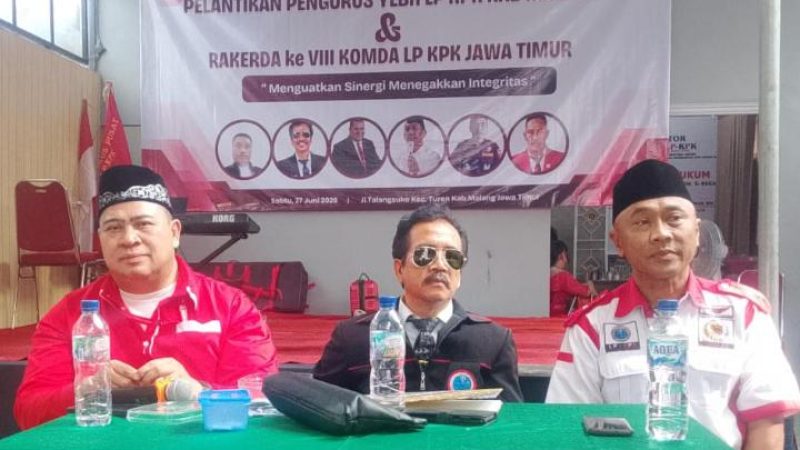 Pelantikan Pengurus YLBH LP KPK dan Rakerda VIII Komda LP KPK Jatim, Heri Susanto Tegaskan Komitmen Jaga Integritas