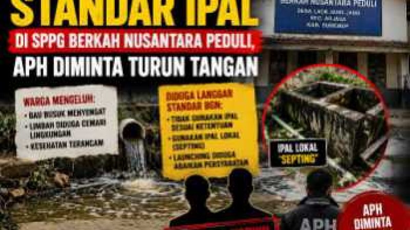 Bau Busuk IPAL SPPG Berkah Nusantara Peduli Picu Kemarahan Warga, Dugaan Abaikan Standar BGN Jadi Sorotan