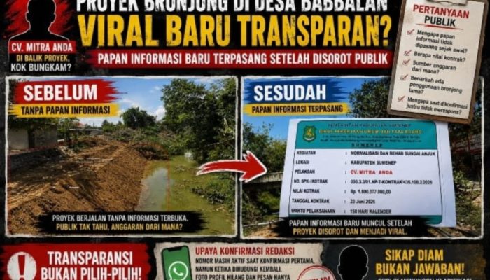 Diam Seribu Bahasa, CV Mitra Anda Disorot Usai Papan Proyek Muncul Setelah Viral