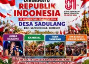 Semarakkan HUT RI ke-81, Desa Sadulang Gelar Beragam Hiburan Rakyat, Sekdes Bustamil Arifin Ajak Warga Perkuat Kebersamaan