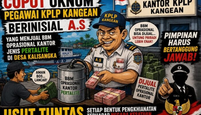 Dugaan Penjualan BBM Operasional Kantor KPLP Kangean Disorot : Aktivis Minta Pimpinan UPP Kelas III Sapeken Bertanggung Jawab