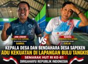 Semarak HUT RI ke-81, Kepala Desa Sapeken Adu Kekuatan dengan Bendahara Desa di Lomba Bulu Tangkis