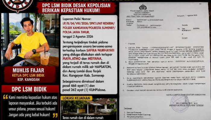 LP Dugaan Penganiayaan Terbit, DPC LSM BIDIK Desak Polsek Kangayan Berikan Kepastian Hukum