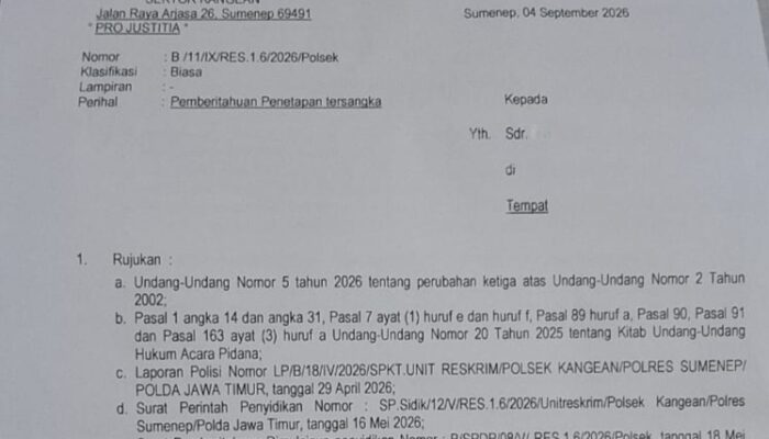 Ditetapkan Tersangka Dugaan Kekerasan, Mantan Anggota DPRD Sumenep Didesak Segera Jalani Proses Hukum