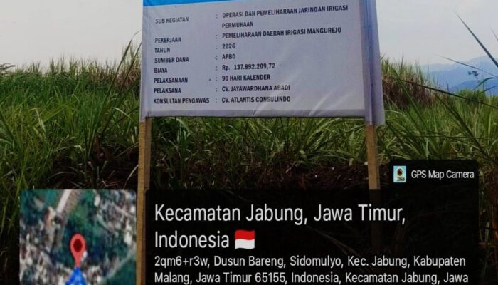 Bobroknya Transparansi Proyek Dinas PU SDA Kabupaten Malang ; Anggaran Ratusan Juta “Gelapkan Volume” Keselamatan Pekerja Diabaikan