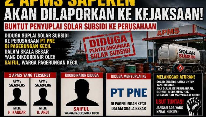 Dua APMS Sapeken Akan Dilaporkan ke Kejaksaan, Diduga Suplai Solar Subsidi ke Perusahaan